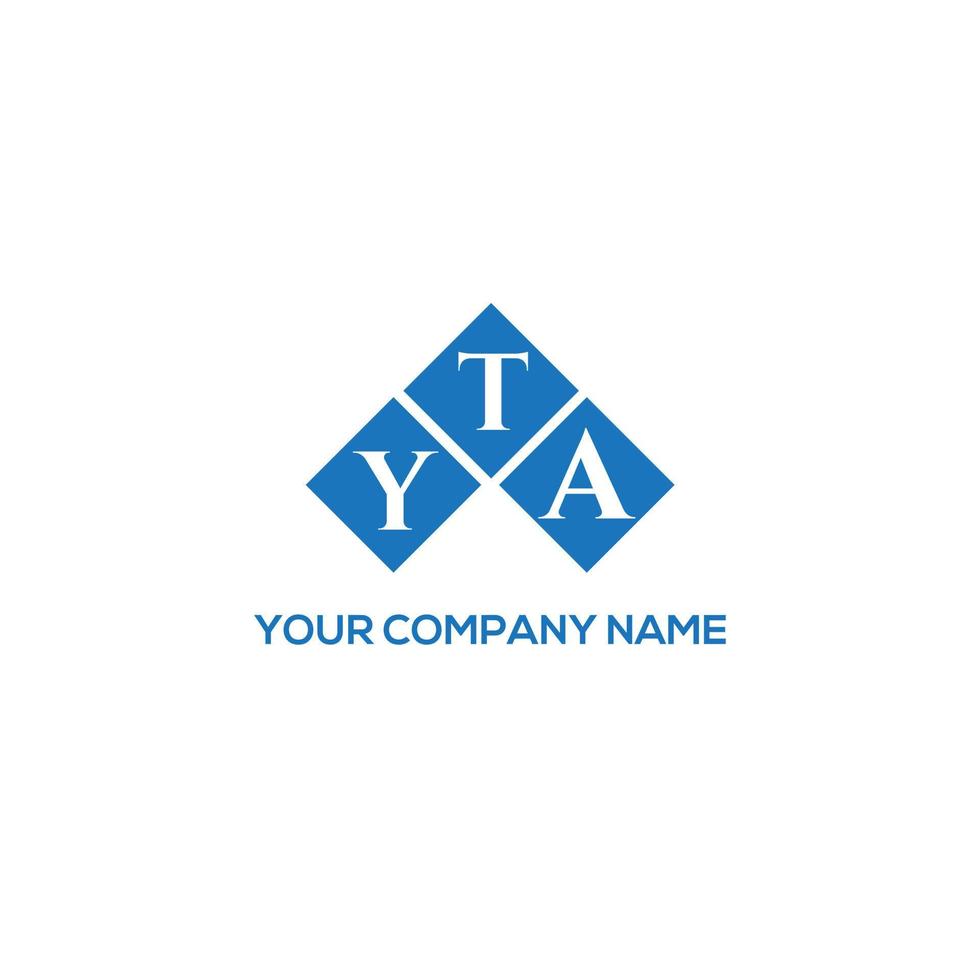 YTA brief logo ontwerp op witte achtergrond. yta creatieve initialen brief logo concept. yta-briefontwerp. vector