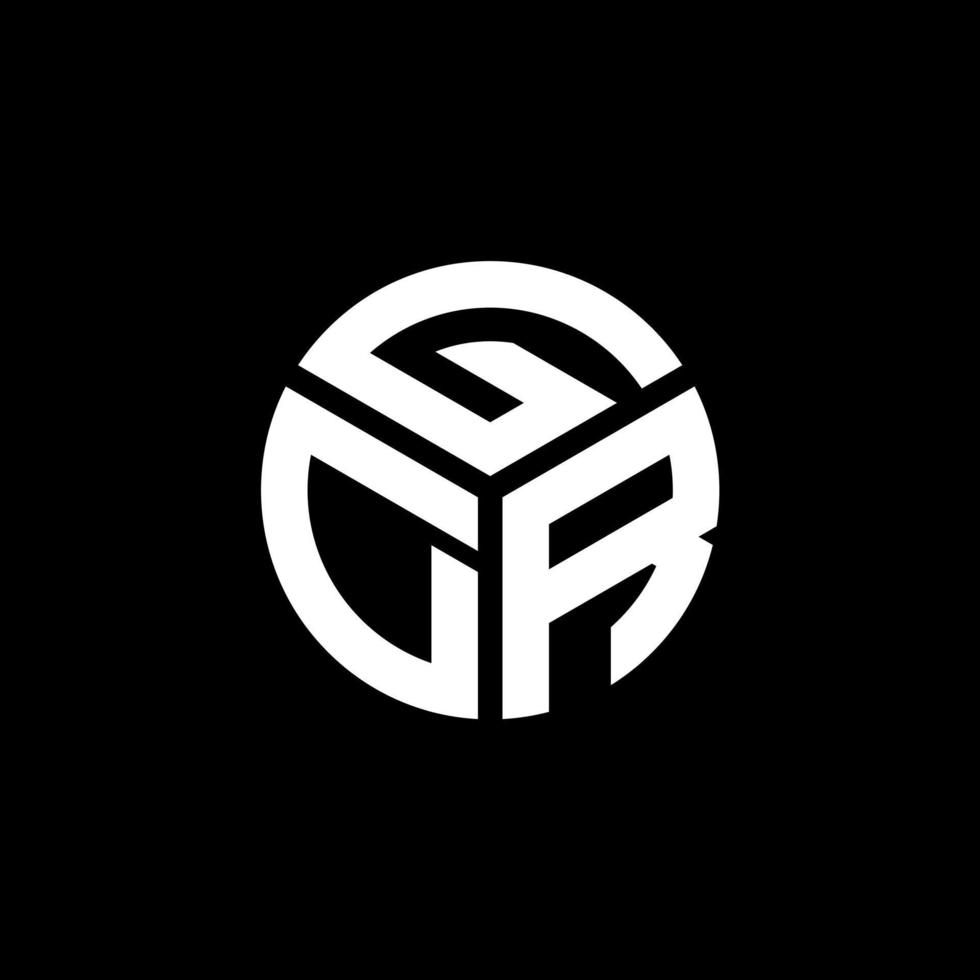 GDR brief logo ontwerp op zwarte achtergrond. gdr creatieve initialen brief logo concept. gdr-briefontwerp. vector