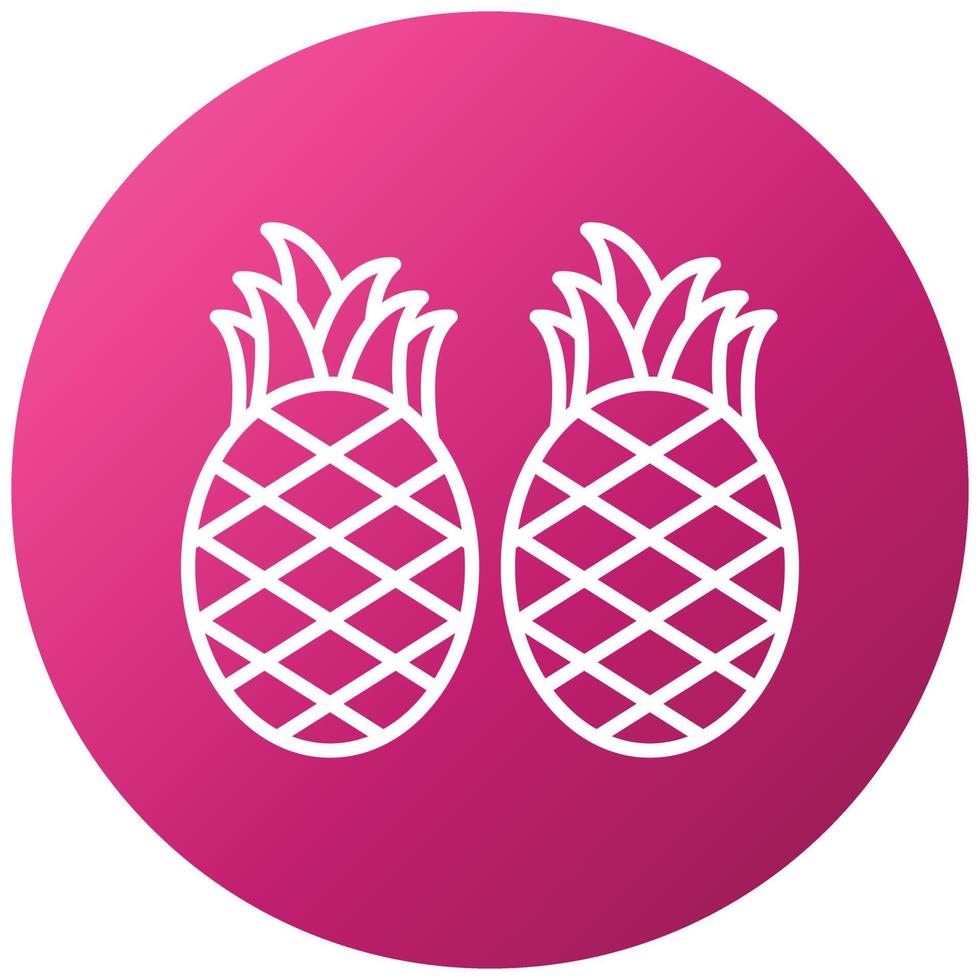 ananas pictogramstijl vector