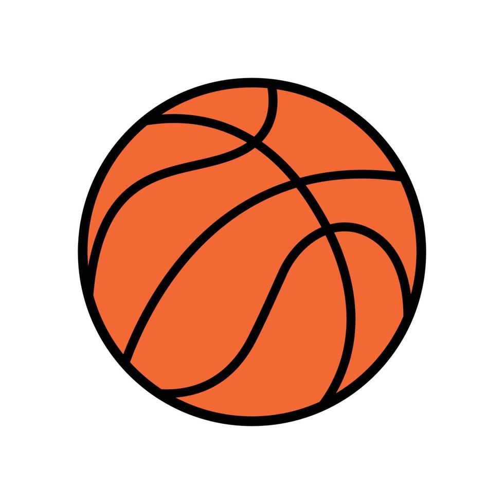 basketbal pictogram vectorillustratie, basketbal afbeelding vector