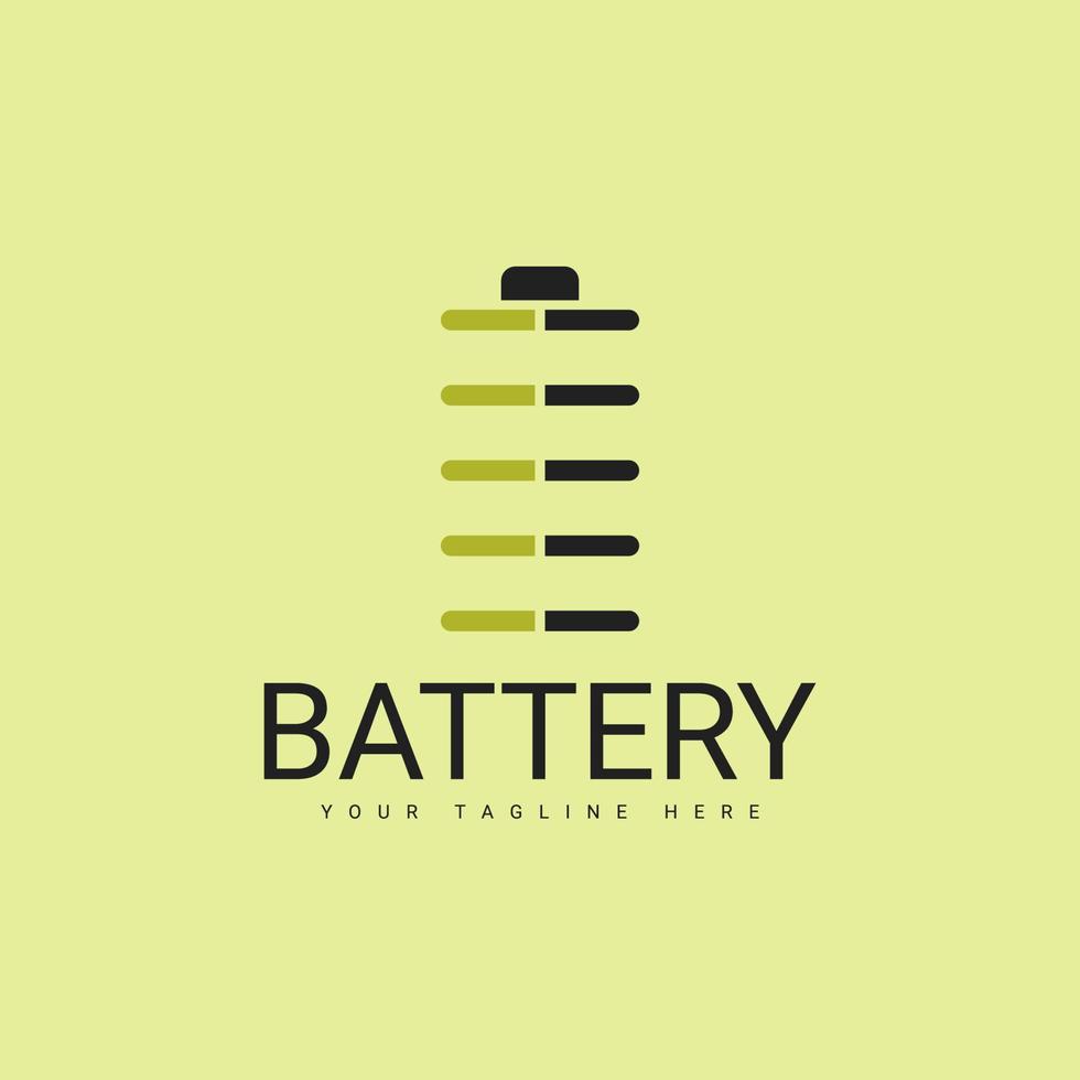 eenvoudig batterijpictogram logo ontwerpsjabloon vector