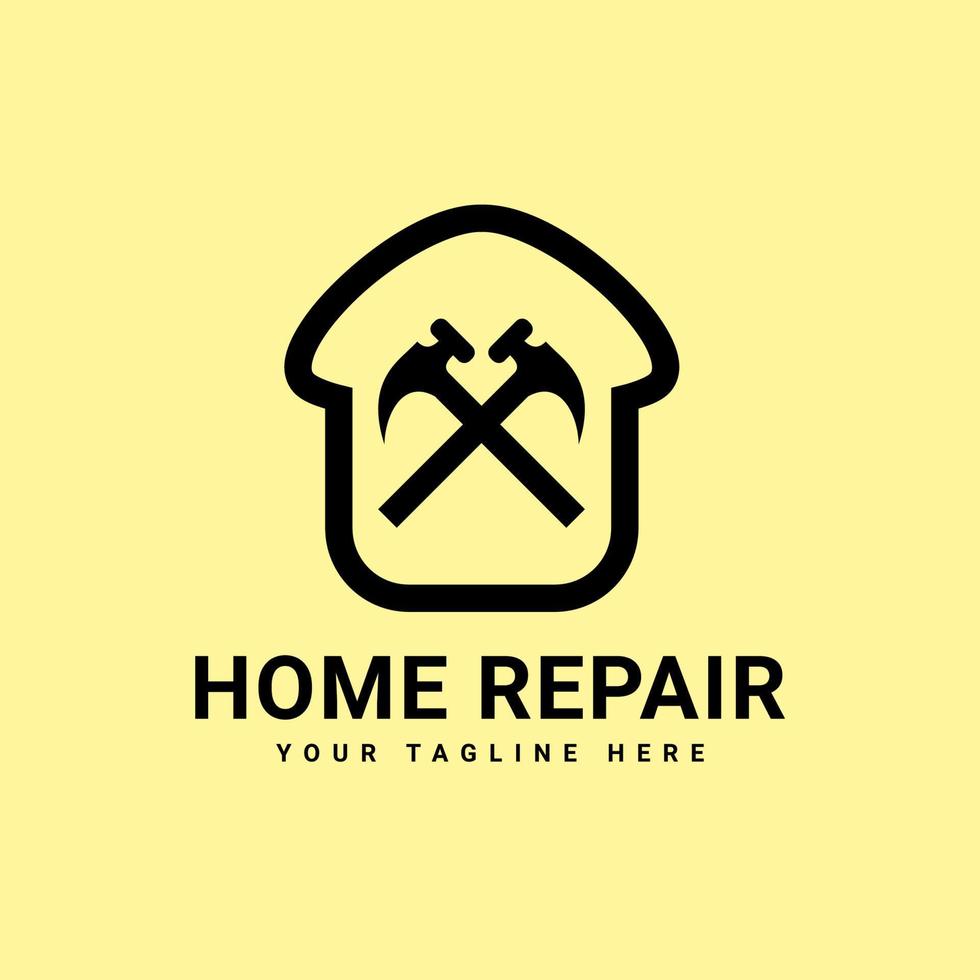 huisreparatie logo ontwerpsjabloon vector