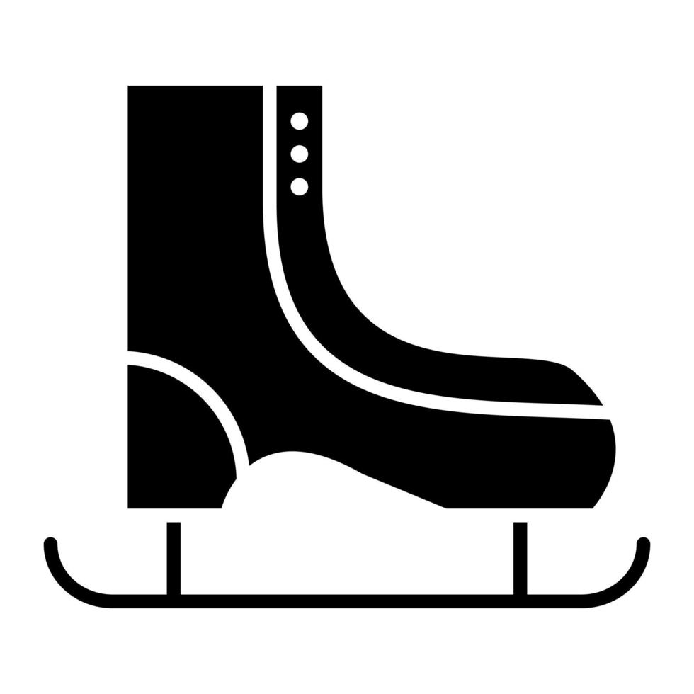 schaats glyph icoon vector