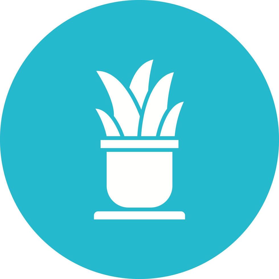 vogel op bloempot glyph icon vector