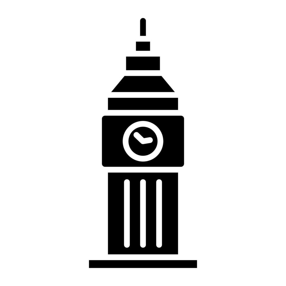 glyph-pictogram van de big ben vector