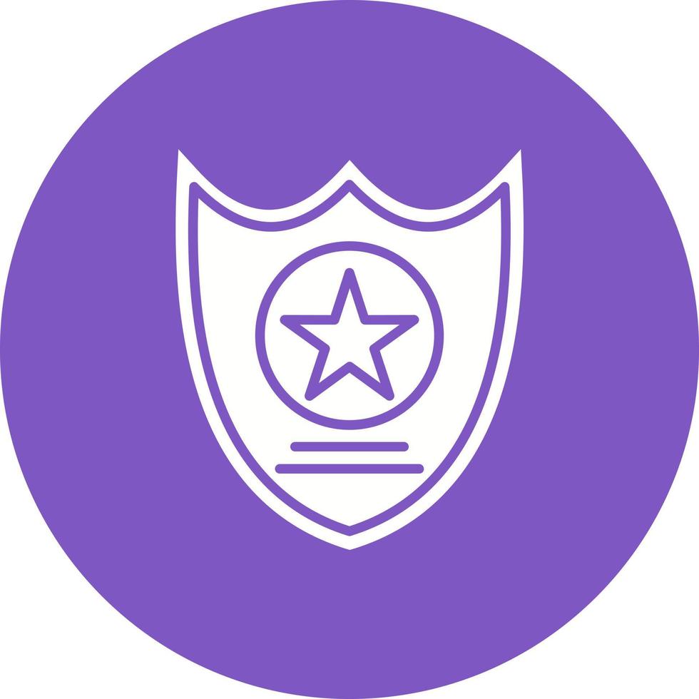 sheriff badge glyph icon vector