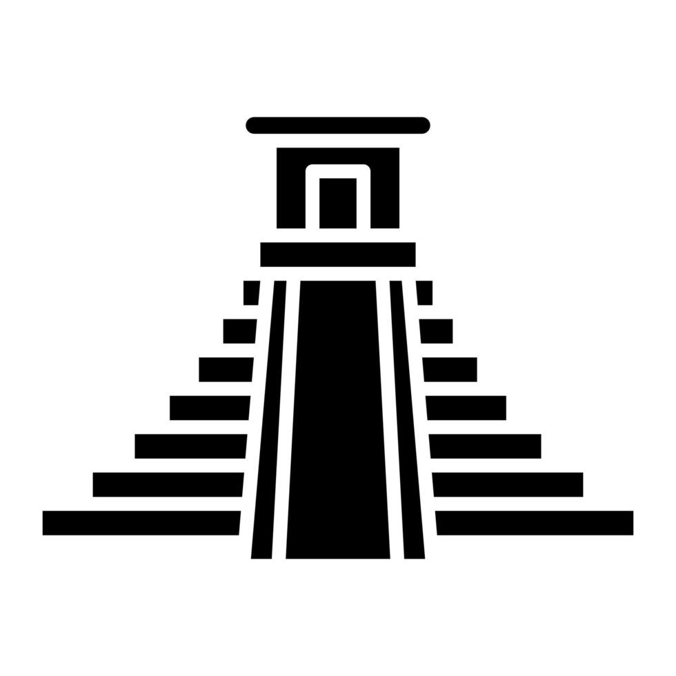 chichen itza glyph icon vector