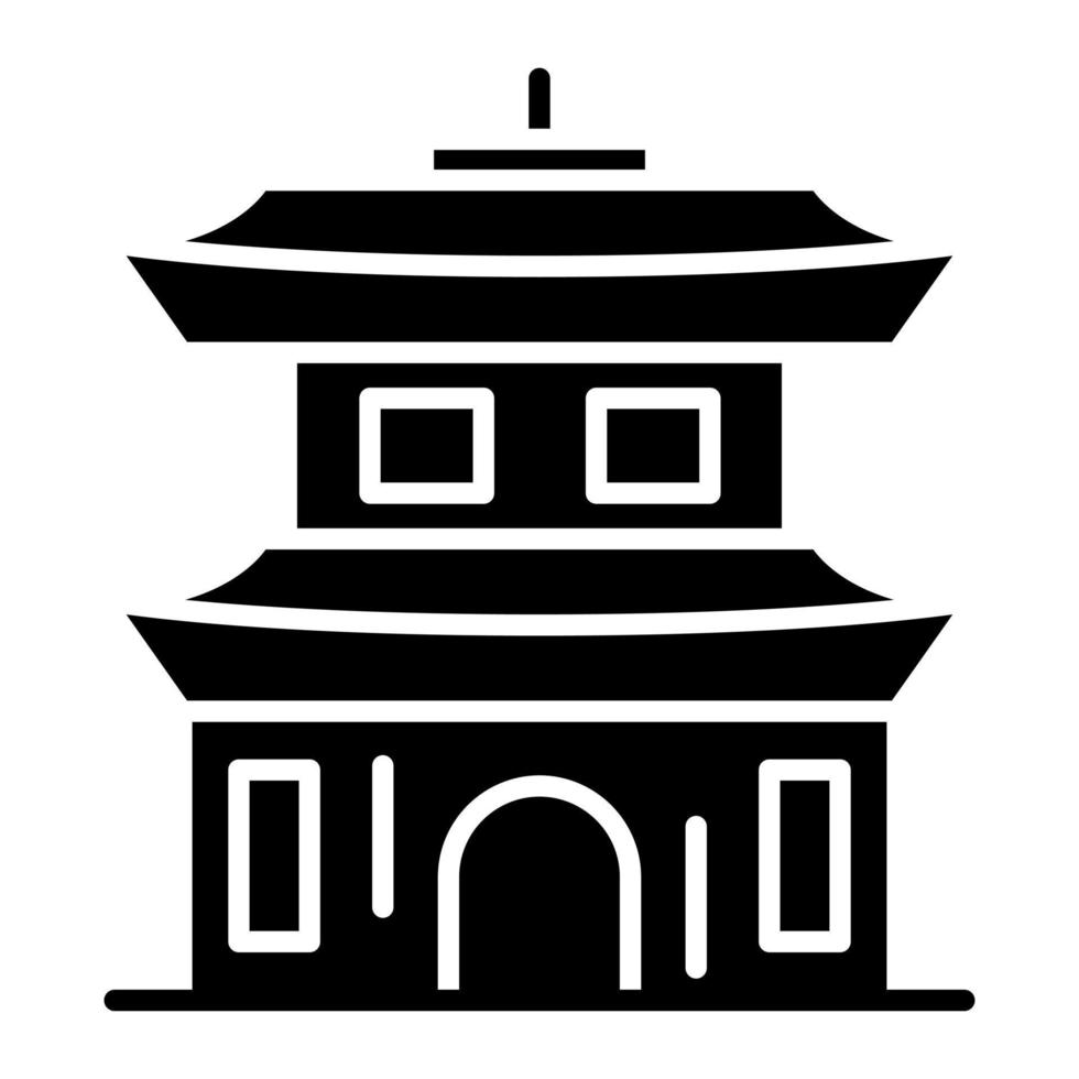 tempel glyph icoon vector