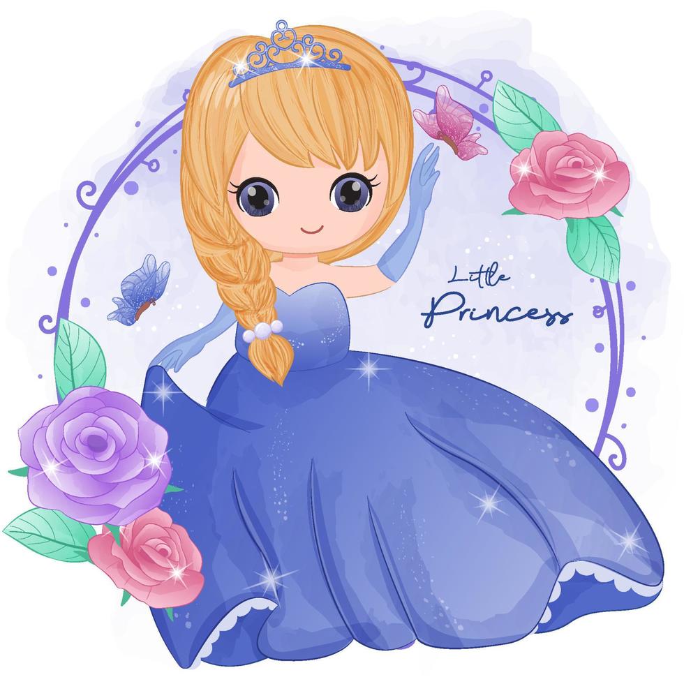 schattige kleine prinses illustratie vector