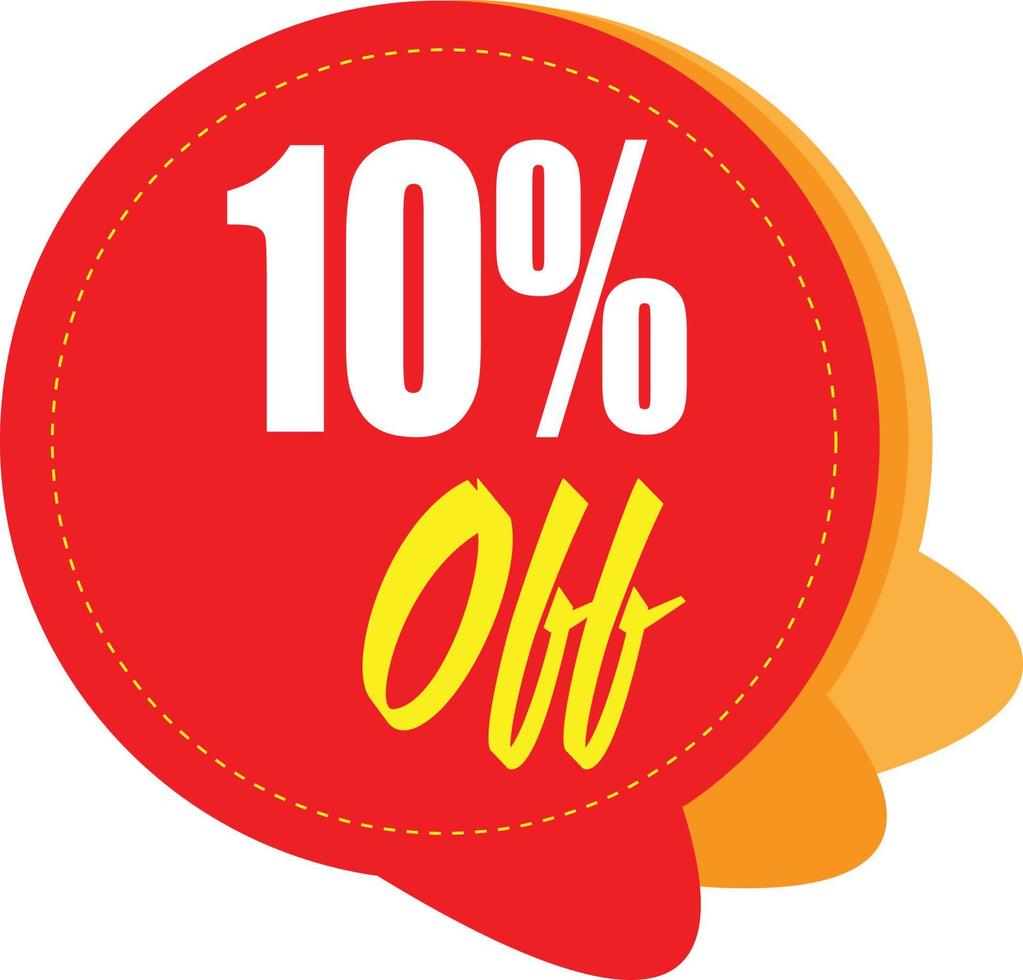 10 procent korting op kortingspromotieverkoop voor uw unieke verkoopposter, banner, korting, advertenties vector