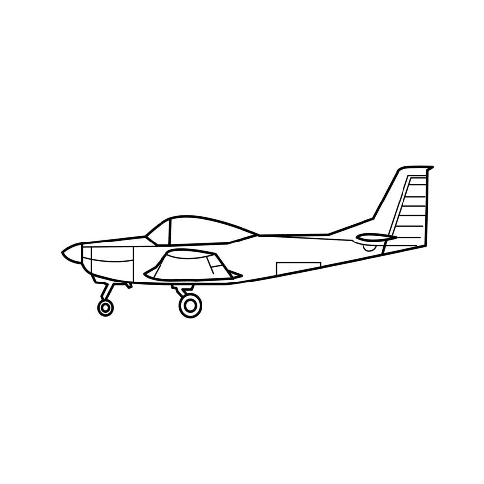 militaire propeller opleiding vliegtuig icoon vector