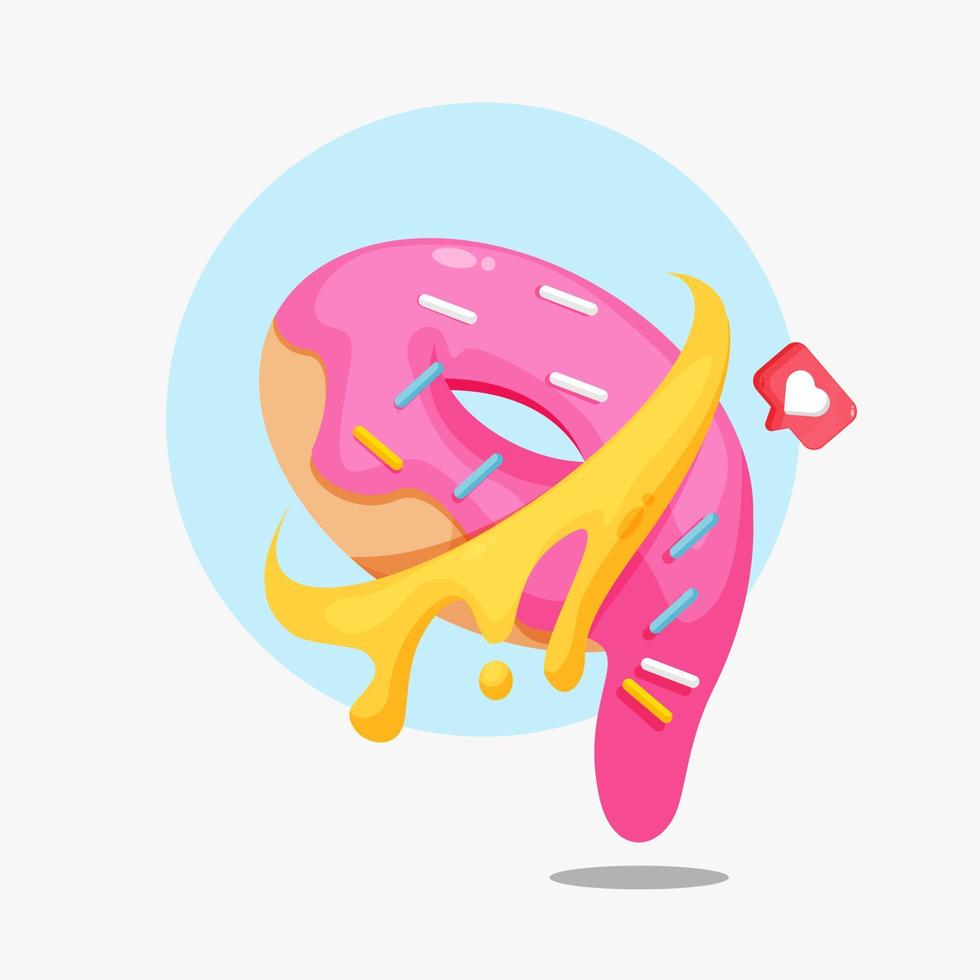 donut planeet pictogram illustratie vector