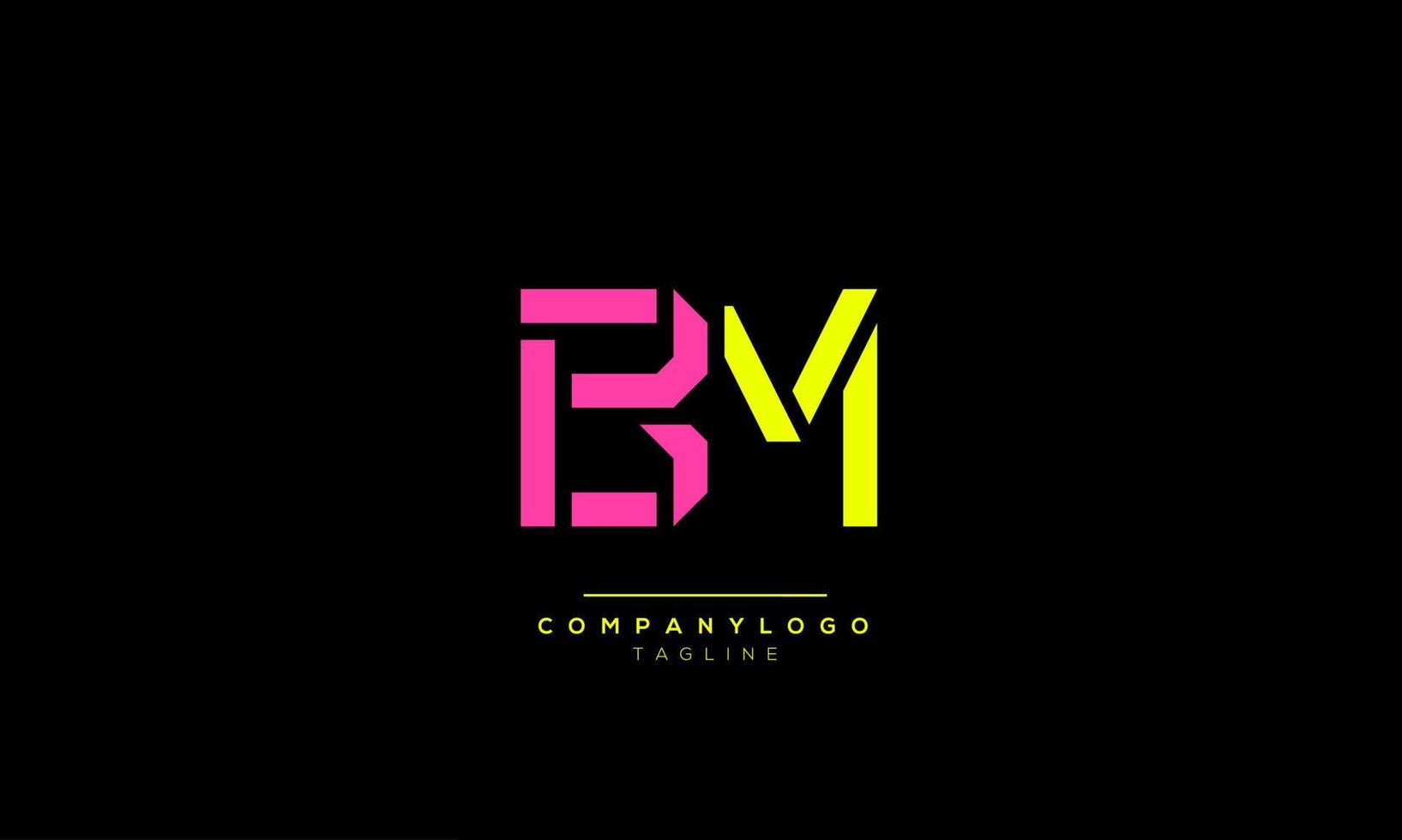 alfabet letters initialen monogram logo bm, bm initiaal, bm letter vector