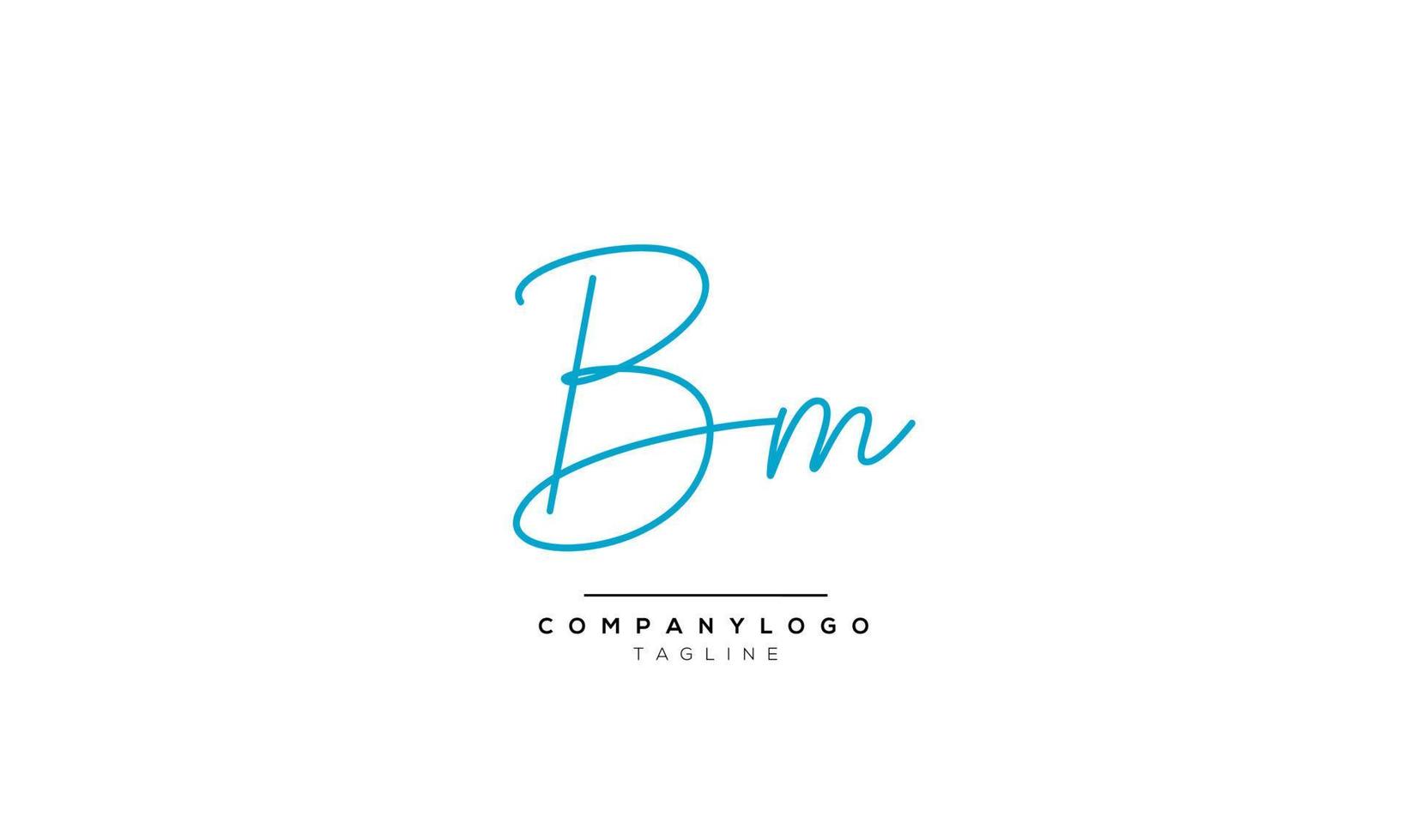 alfabet letters initialen monogram logo bm, bm initiaal, bm letter vector