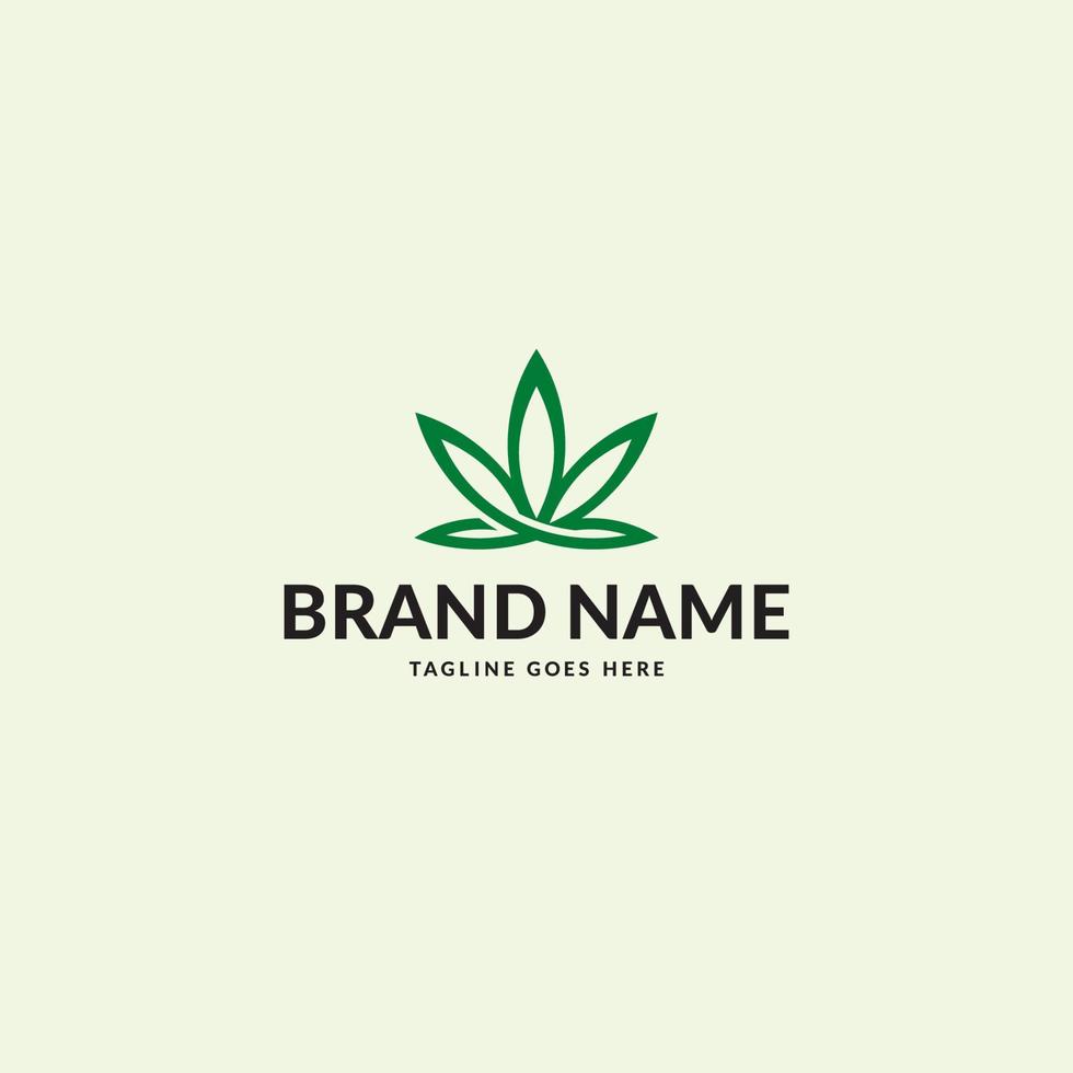 cannabisbladlogo of pictogramontwerp vector