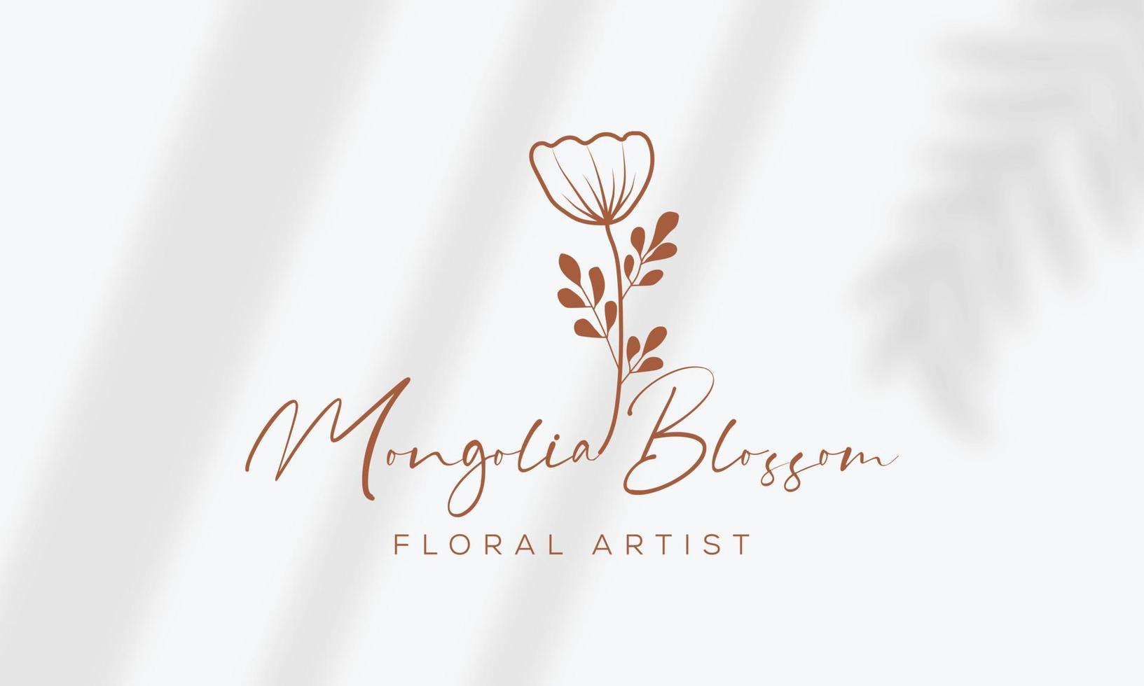 botanische bloemen element hand getekende logo met wilde bloemen en bladeren. logo voor spa en schoonheidssalon, boetiek, biologische winkel, bruiloft, floral designer, interieur, fotografie, cosmetica. vector