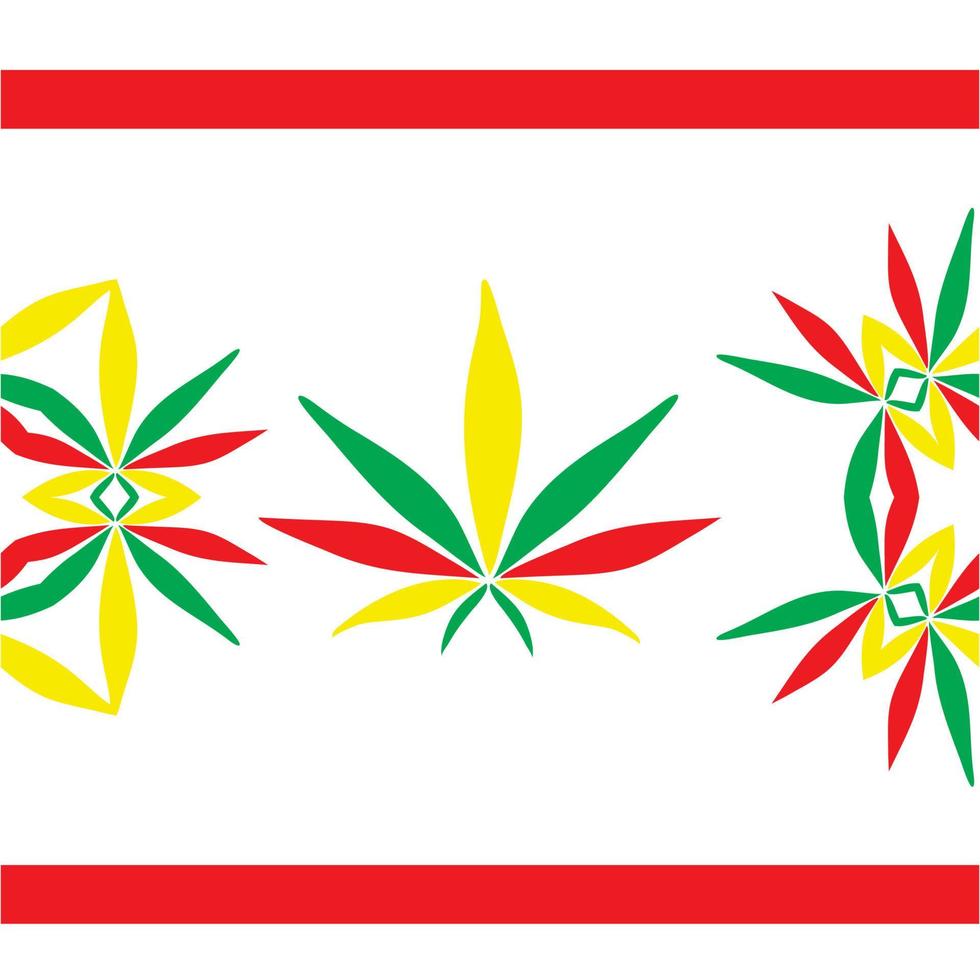 cannabis verlaat decoratief ornament. horizontale naadloze textuur op een witte achtergrond vector