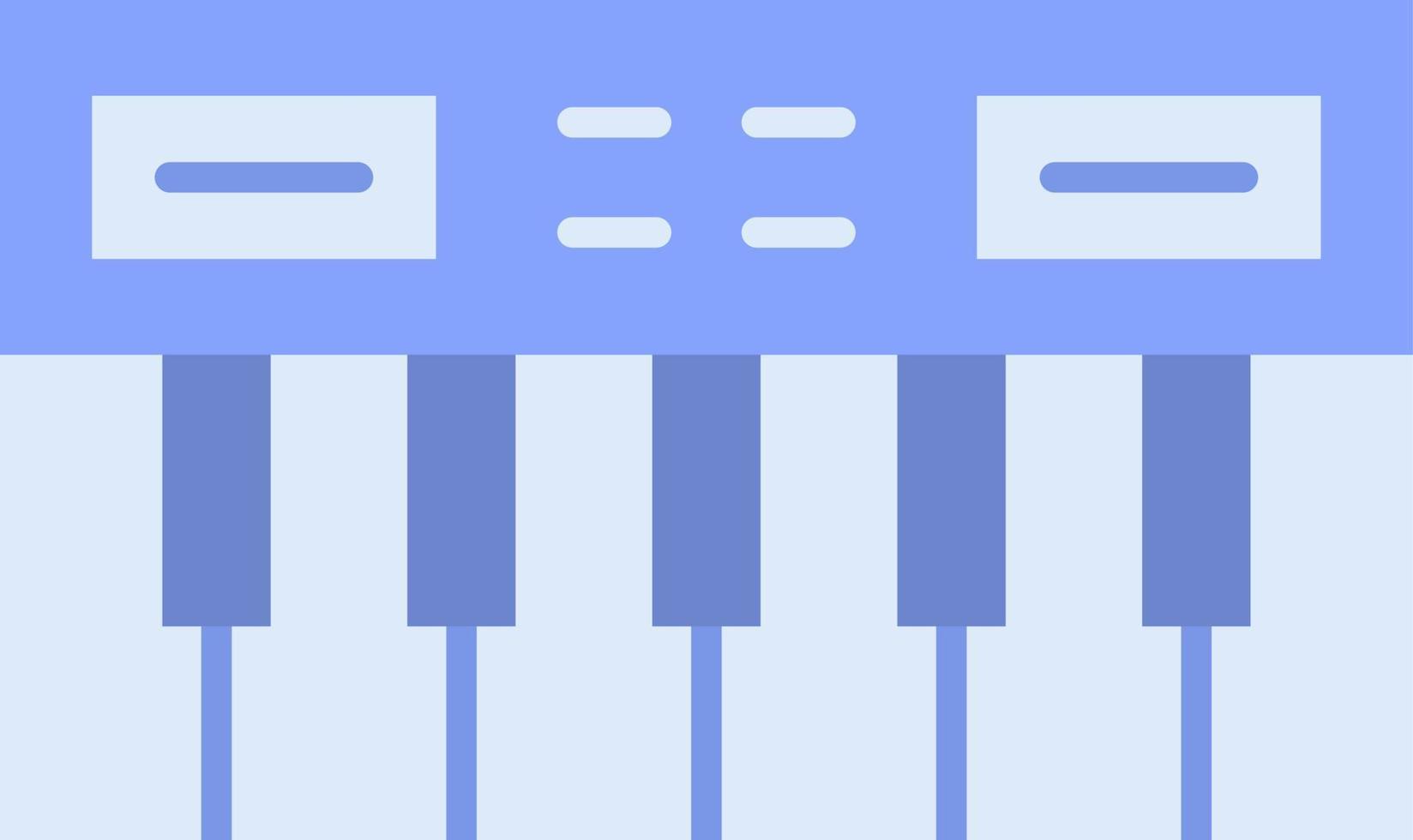 piano toetsenbord egale kleur icoon vector