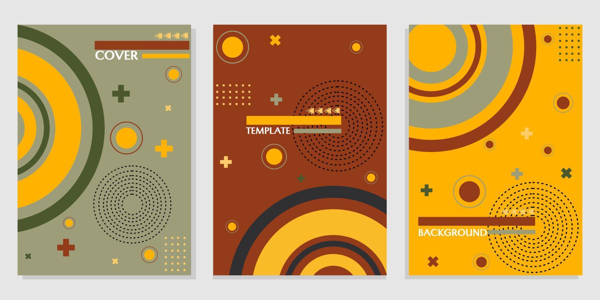 abstracte geometrie stijl boek voorbladsjabloon. moderne achtergrond en trendy kleuren. vector