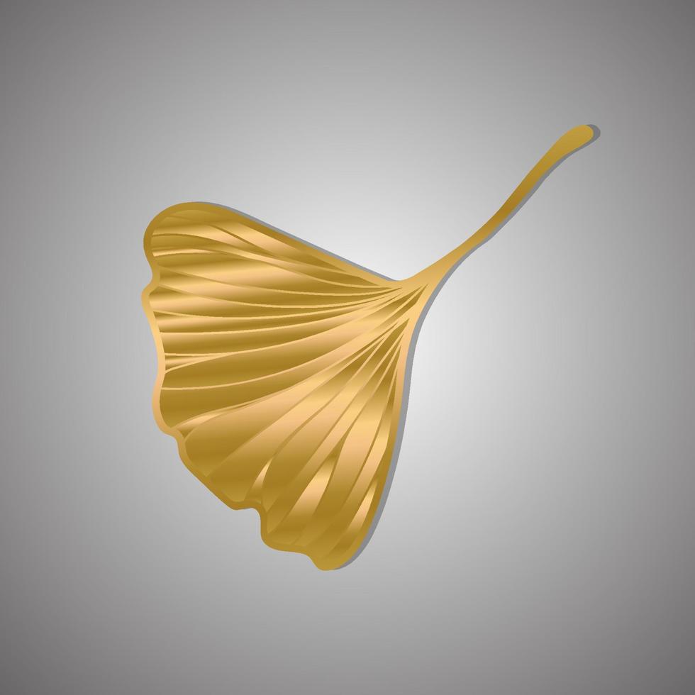 vectorillustratie van ginkgo biloba blad. inkt lijn kunst ontwerp vector