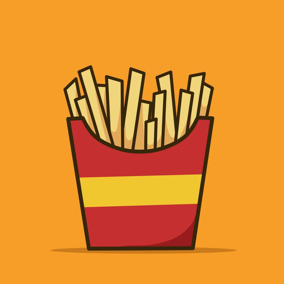 frites eenvoudig ontwerp voor jou vector