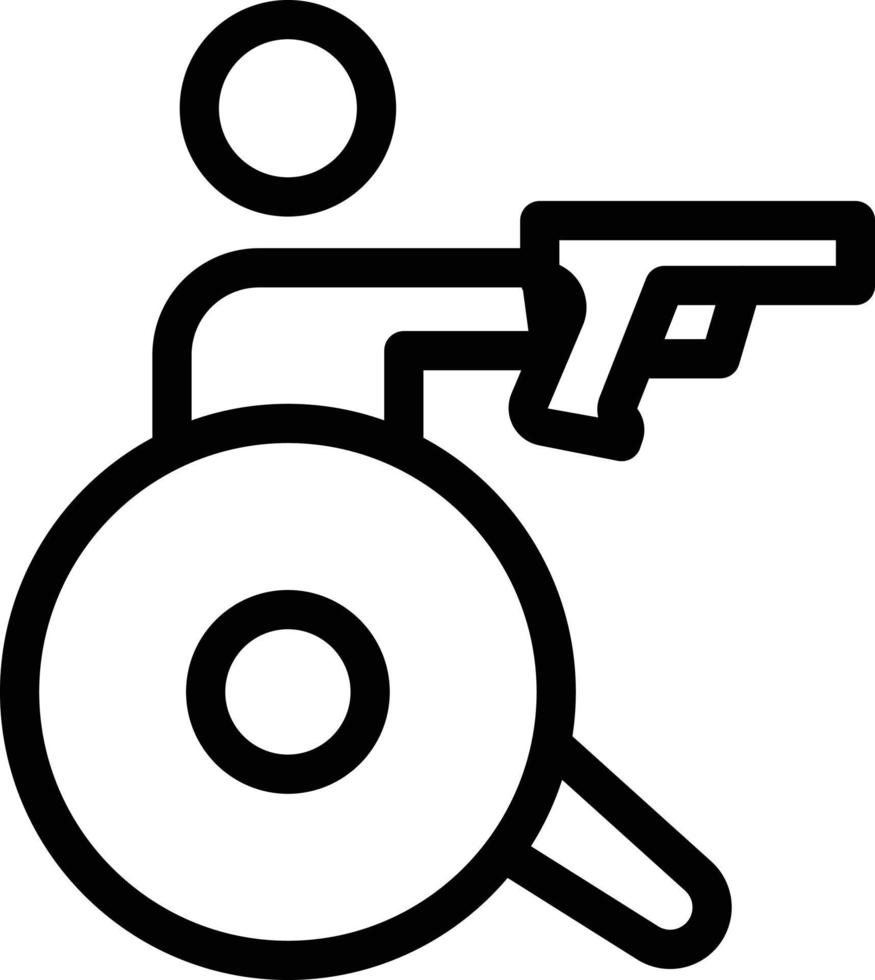 rolstoel schieten vectorillustratie op een background.premium kwaliteit symbolen.vector iconen voor concept en grafisch ontwerp. vector