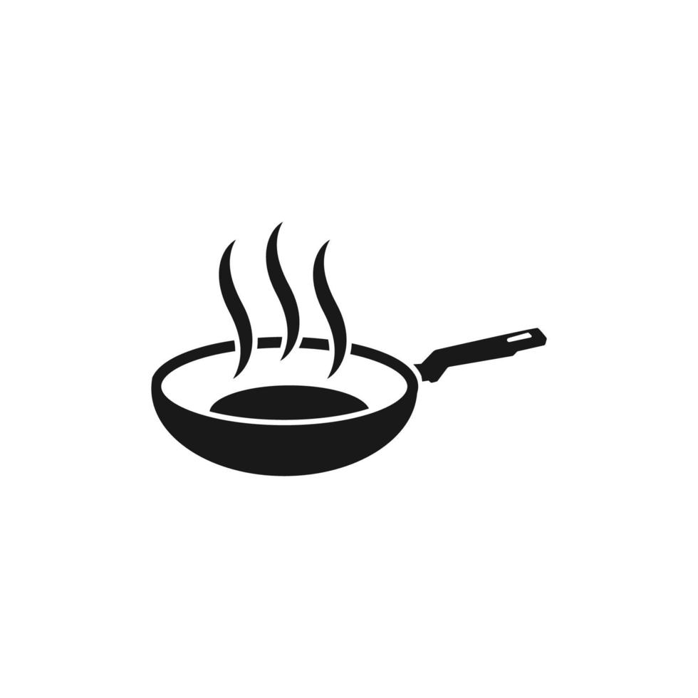 koekenpan logo pictogram ontwerp sjabloon vector