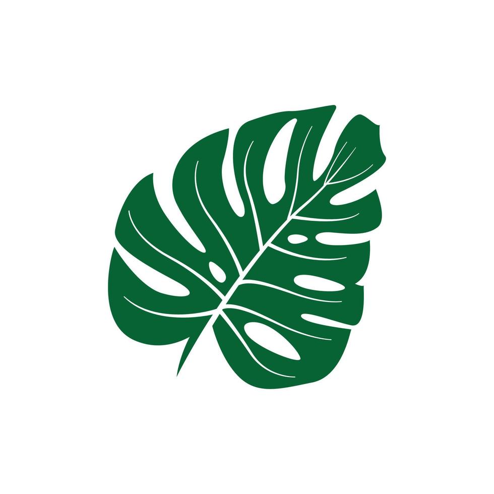 monstera blad logo pictogram ontwerp sjabloon vector