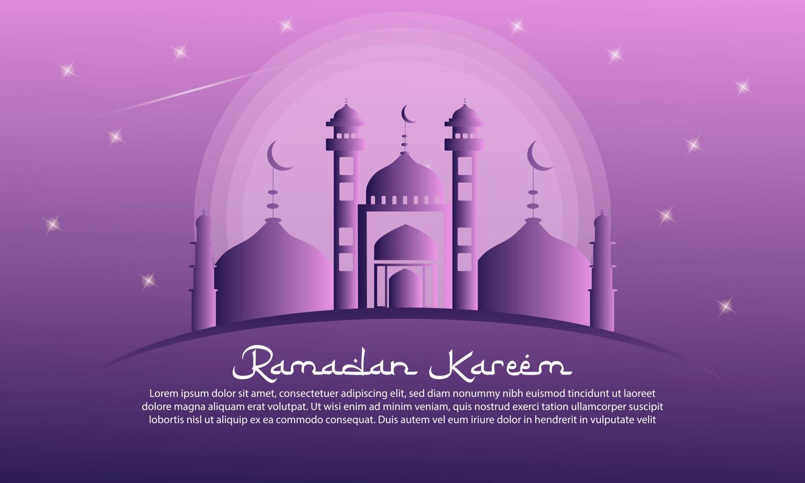 ramadan achtergrond met zachte verloopkleuren vector