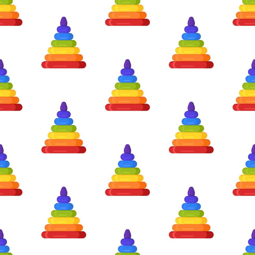 vectorillustratie van een patroon van regenboogpiramides voor kinderen. ontwerpelement voor het afdrukken van posters vector