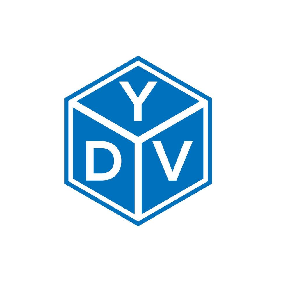 Ydv brief logo ontwerp op witte achtergrond. ydv creatieve initialen brief logo concept. ydv-briefontwerp. vector