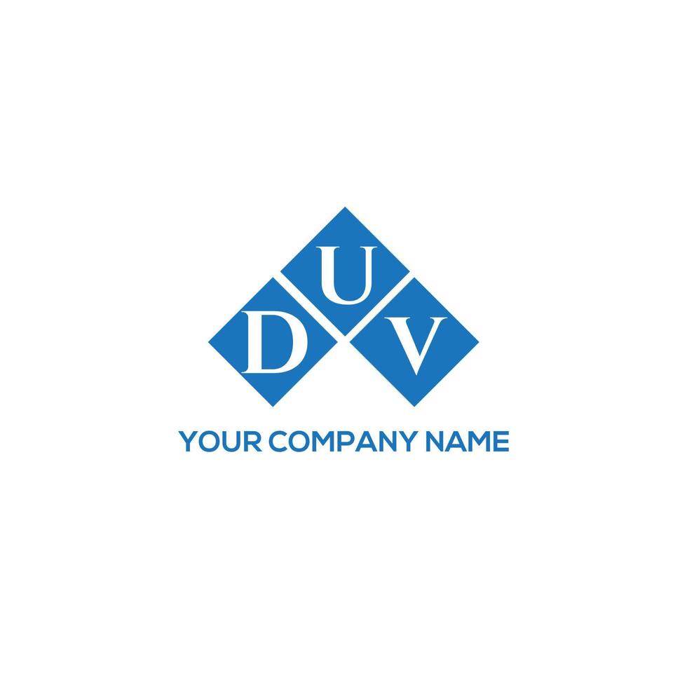 duv brief logo ontwerp op witte achtergrond. duv creatieve initialen brief logo concept. duv brief ontwerp. vector