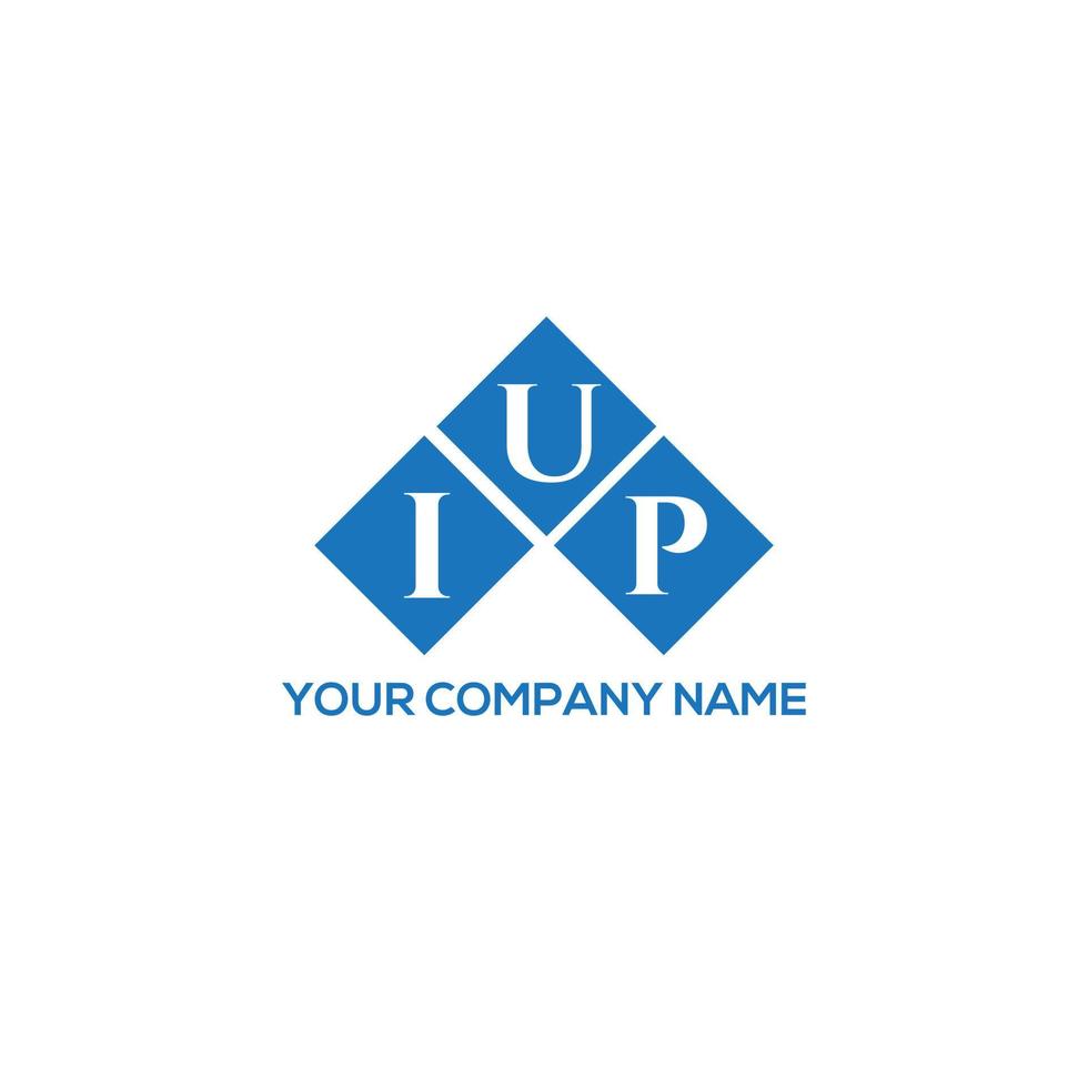 iup brief logo ontwerp op witte achtergrond. iup creatieve initialen brief logo concept. iup-briefontwerp. vector