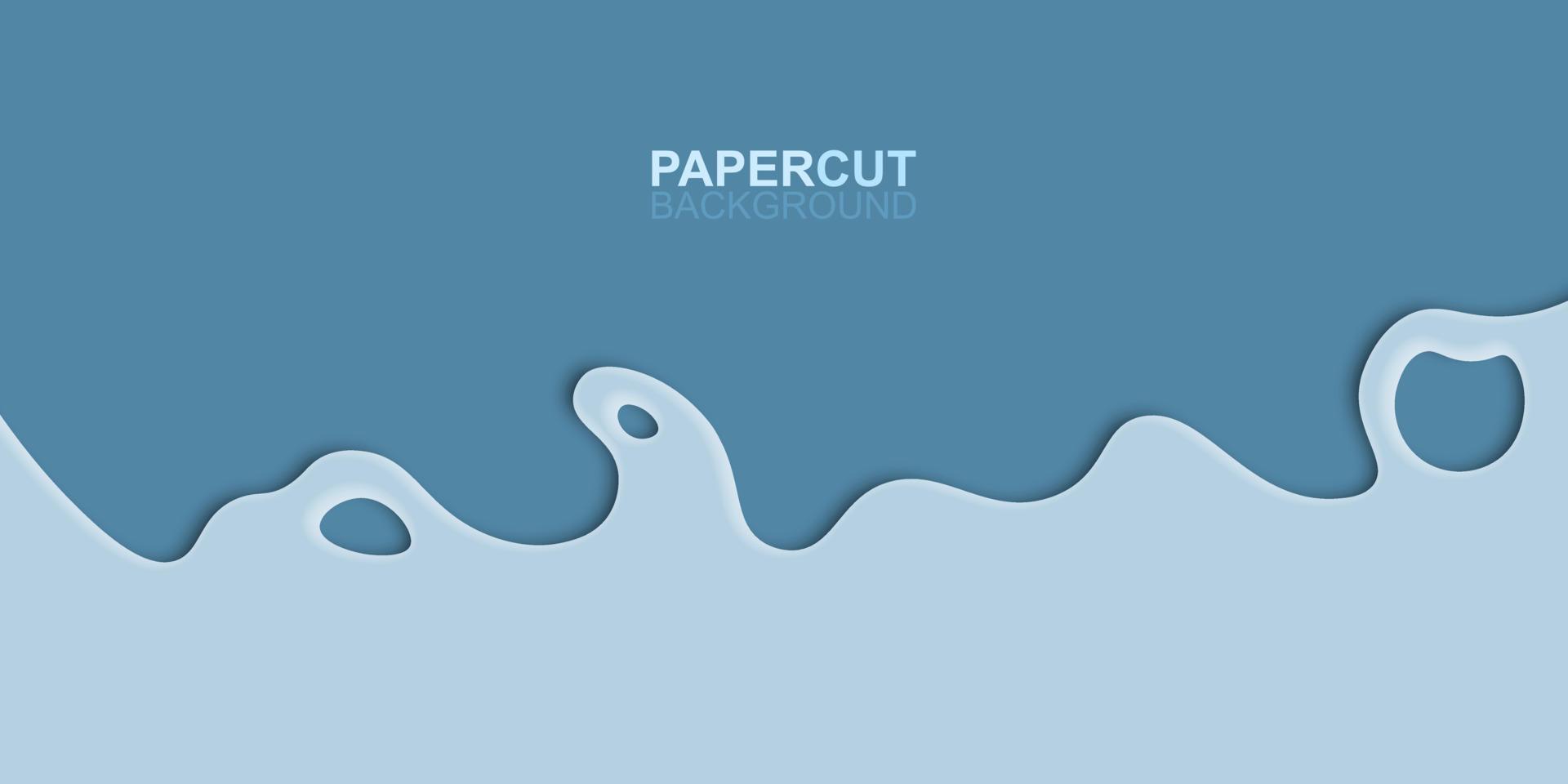 abstracte moderne blauwe papercut achtergrond. vectorillustratie. vector