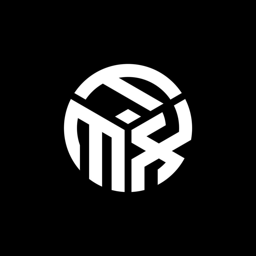 fmx brief logo ontwerp op zwarte achtergrond. fmx creatieve initialen brief logo concept. fmx brief ontwerp. vector