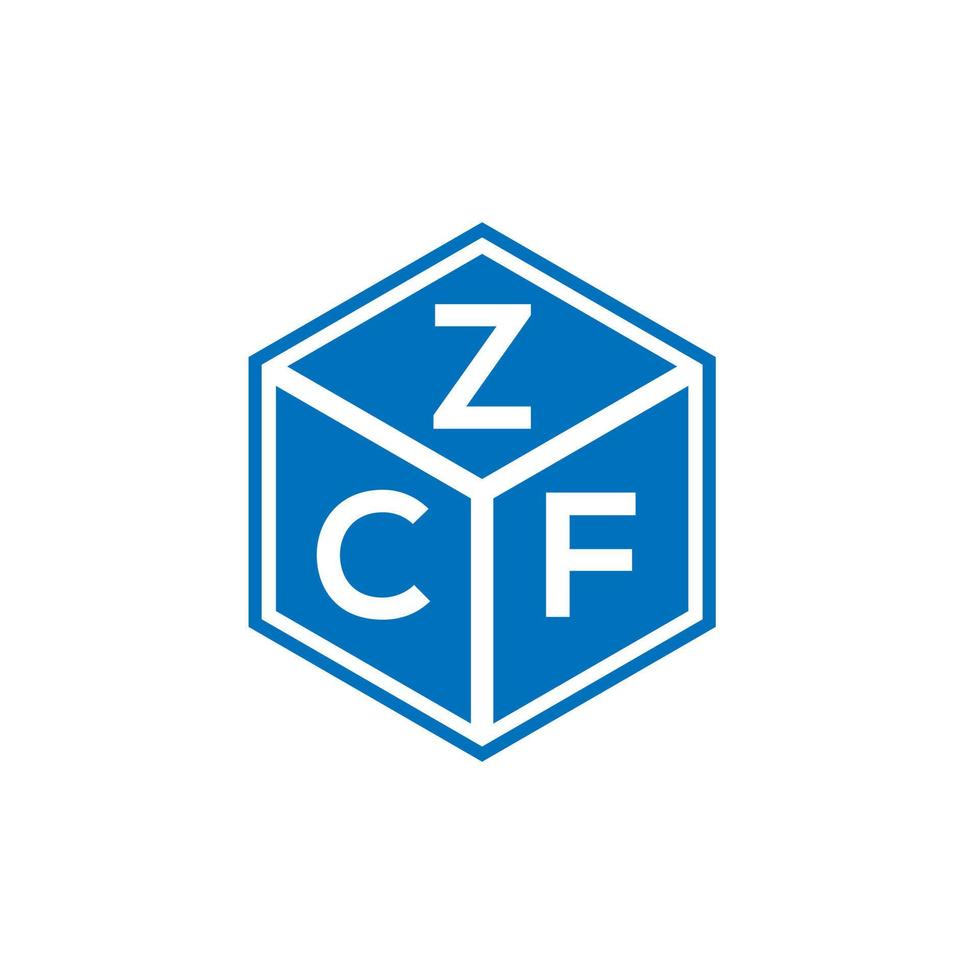 zcf brief logo ontwerp op witte achtergrond. zcf creatieve initialen brief logo concept. zcf brief ontwerp. vector