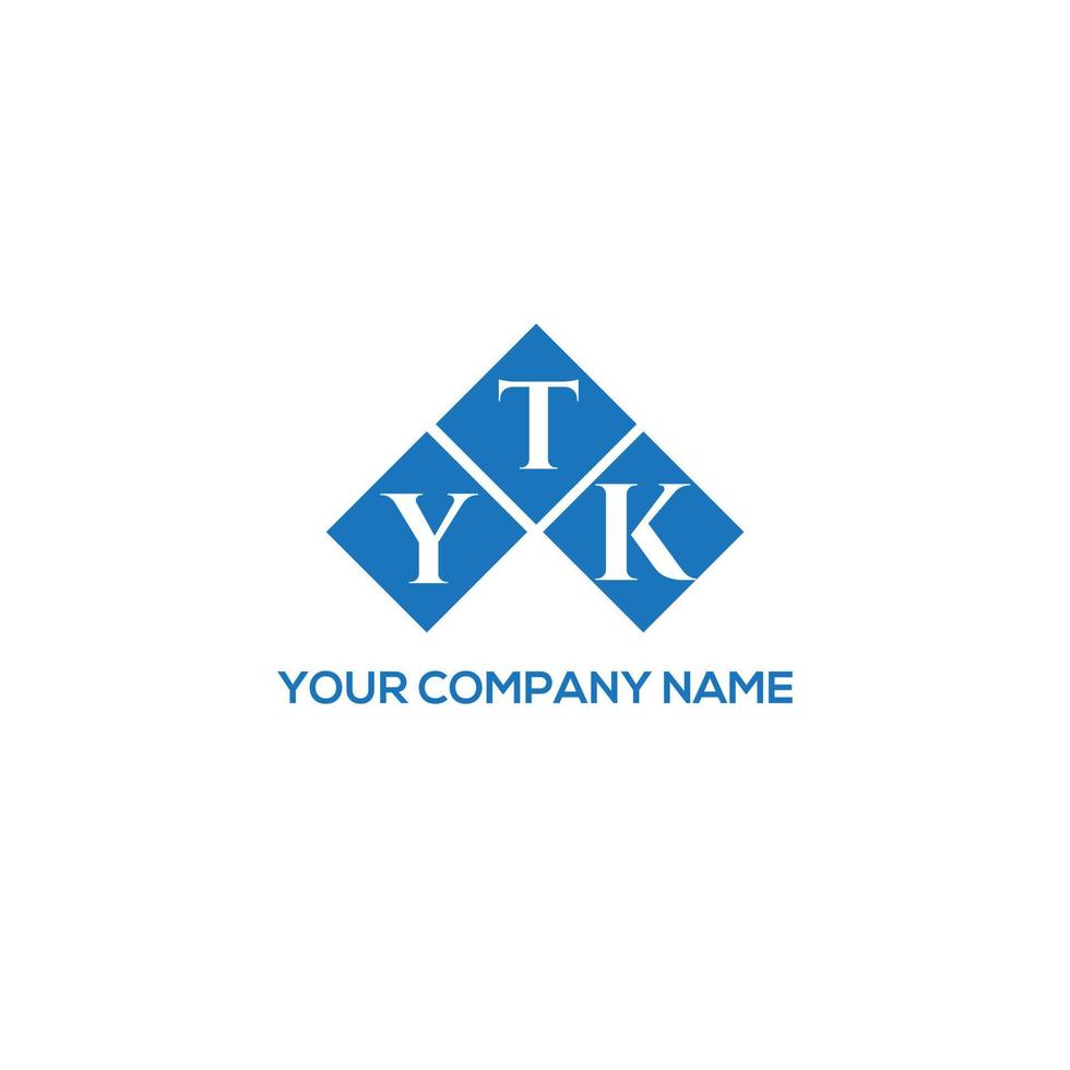 ytk brief logo ontwerp op witte achtergrond. ytk creatieve initialen brief logo concept. ytk-briefontwerp. vector
