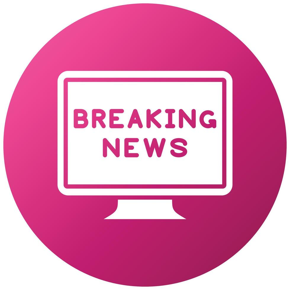 breaking news-pictogramstijl vector