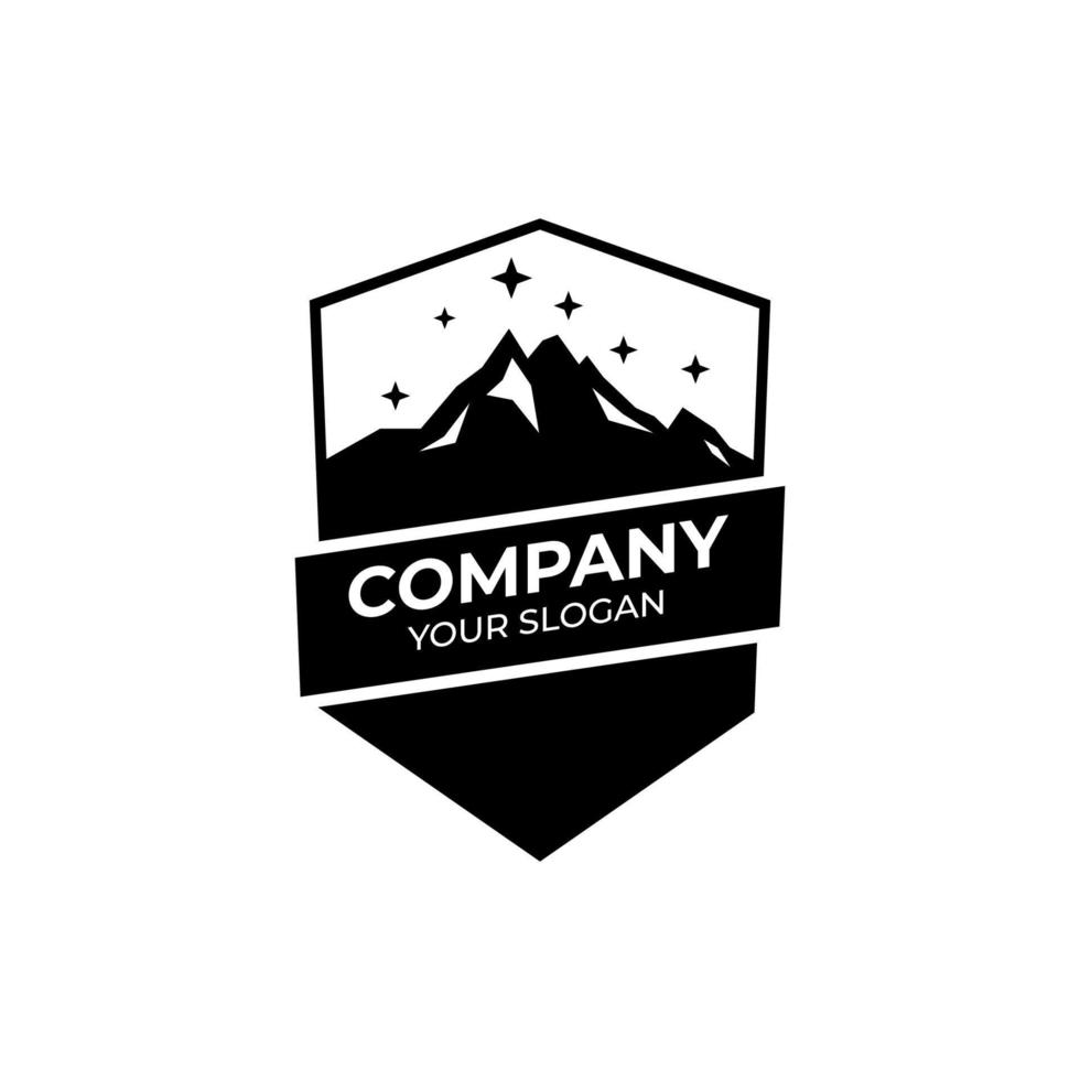 berg outdoor avontuur logo ontwerp vector