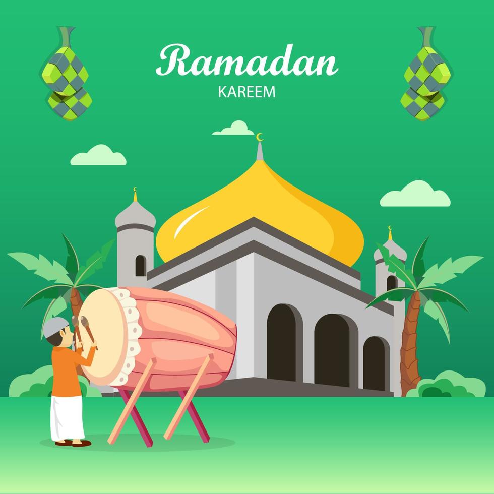 gelukkige ramadan concept illustratie vector