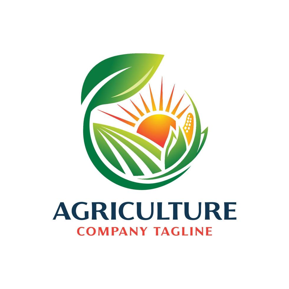 boerderij logo frisse stijl cirkel embleem vector
