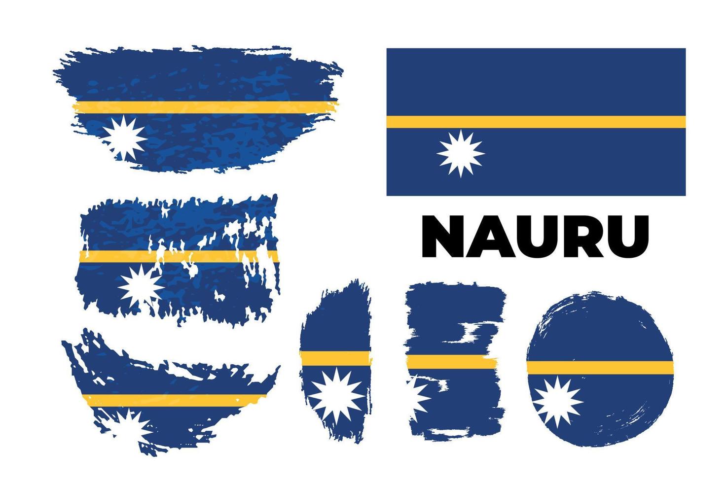 borstel geschilderd grunge vlag van nauru land. onafhankelijkheidsdag van nauru. abstracte elegante geschilderde grunge brush vlag achtergrond. vector illustratie