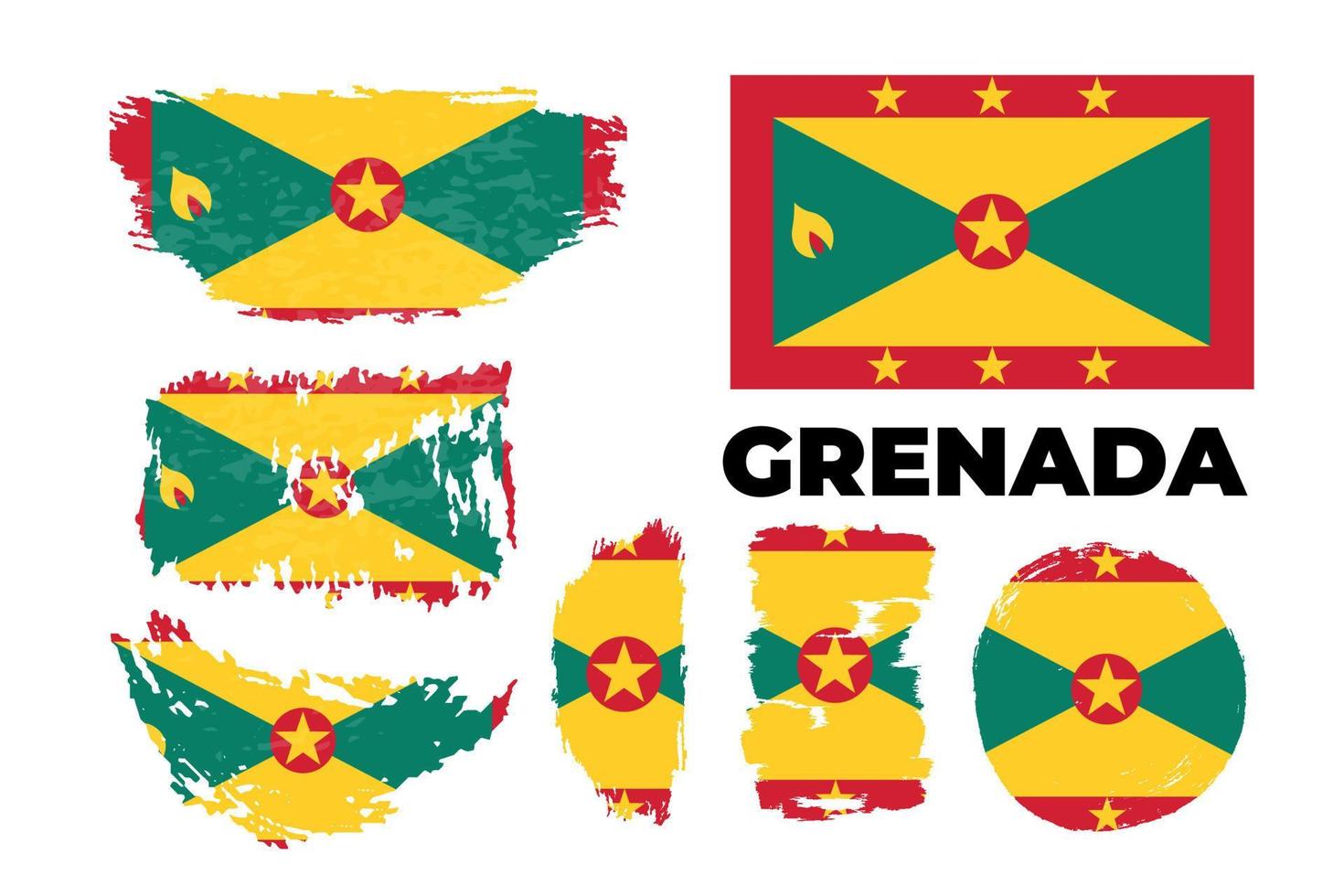 Grenada vlag. geïsoleerde nationale vlag van grenada. vector