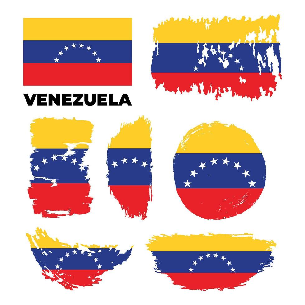 venezuela - grunge vlag vector platte pictogram