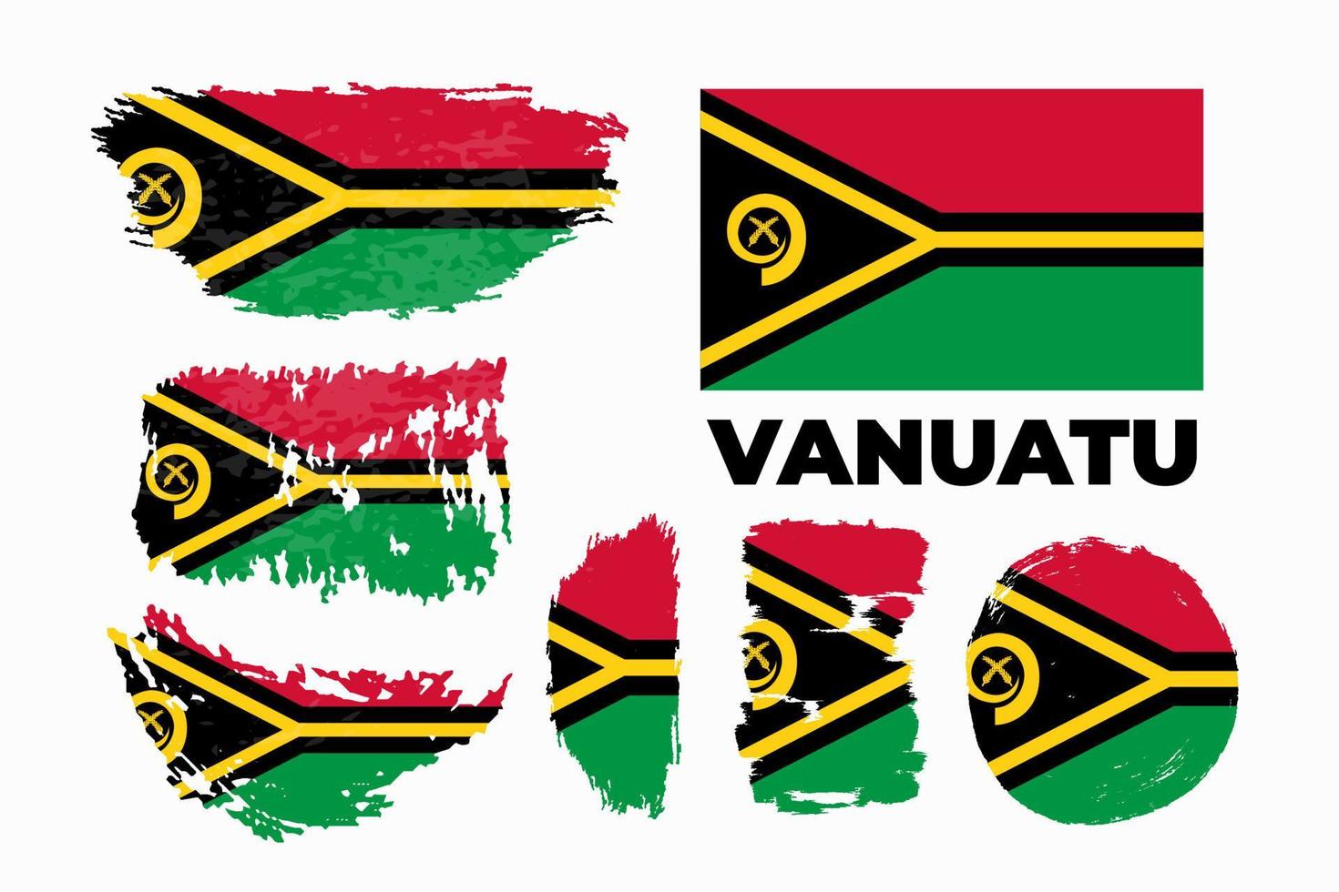 gelukkige onafhankelijkheidsdag van vanuatu met artistieke aquarel land vlag achtergrond. grunge borstel vlag illustratie. vector illustratie