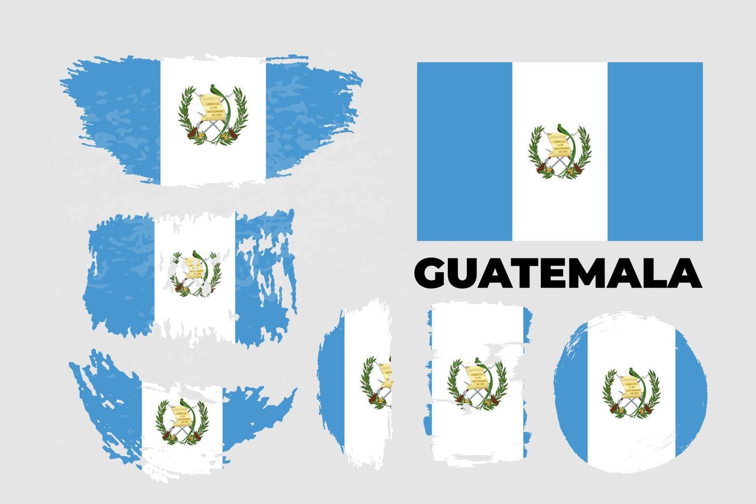 vlag van guatemala, republiek guatemala. sjabloon voor prijsontwerp, een officieel document met de vlag van guatemala en ander gebruik. heldere, kleurrijke vectorillustratie. vector illustratie