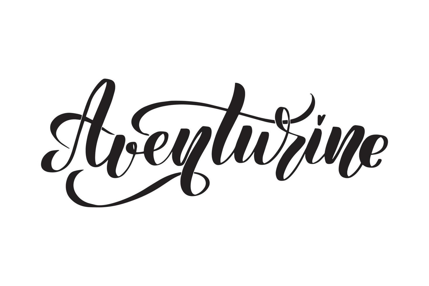 inspirerende handgeschreven borstel belettering aventurijn. vector kalligrafie stock illustratie geïsoleerd op een witte achtergrond. typografie voor banners, badges, ansichtkaarten, tshirts, prints.