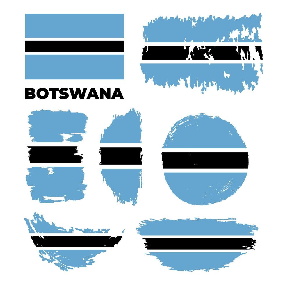 nationale vlag van de republiek botswana. originele kleuren en verhoudingen. gewoon vector illustratie eps10, van landen vlag ingesteld. vector illustratie