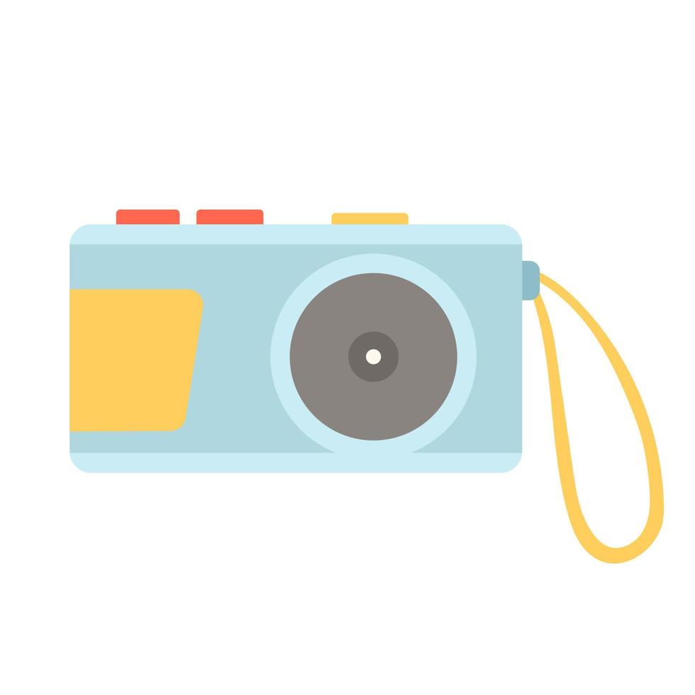 zomer kleurrijke camera, platte ontwerp vectorillustratie vector
