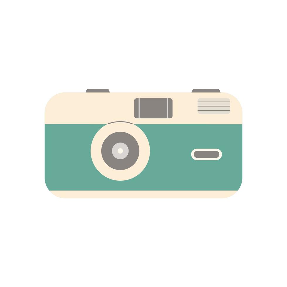 zomer kleurrijke camera, platte ontwerp vectorillustratie vector